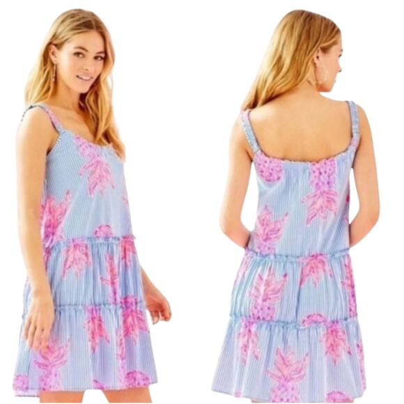 Lilly Pulitzer Loro Dress – Rum Swizzle Print – Size Large (Super Rare) - Picture 1 of 6